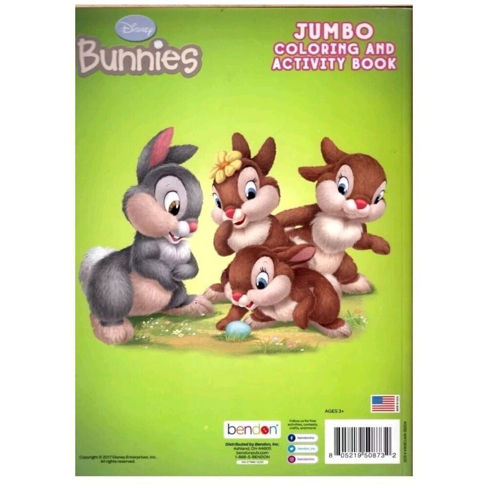 Disney Bunnies Jumbo Coloring Activity Book Hoppy Spring Mazes Puzzles Bendon - Picture 2 of 4